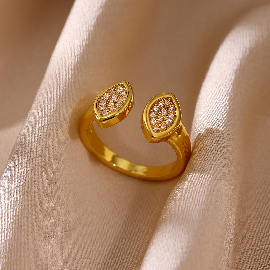 Gold Color Mini Star Double-Layer Anillos For Women Waterproof Chic Geometry CZ Ring Fashion Rings Party Jewelry Gift New 2026
