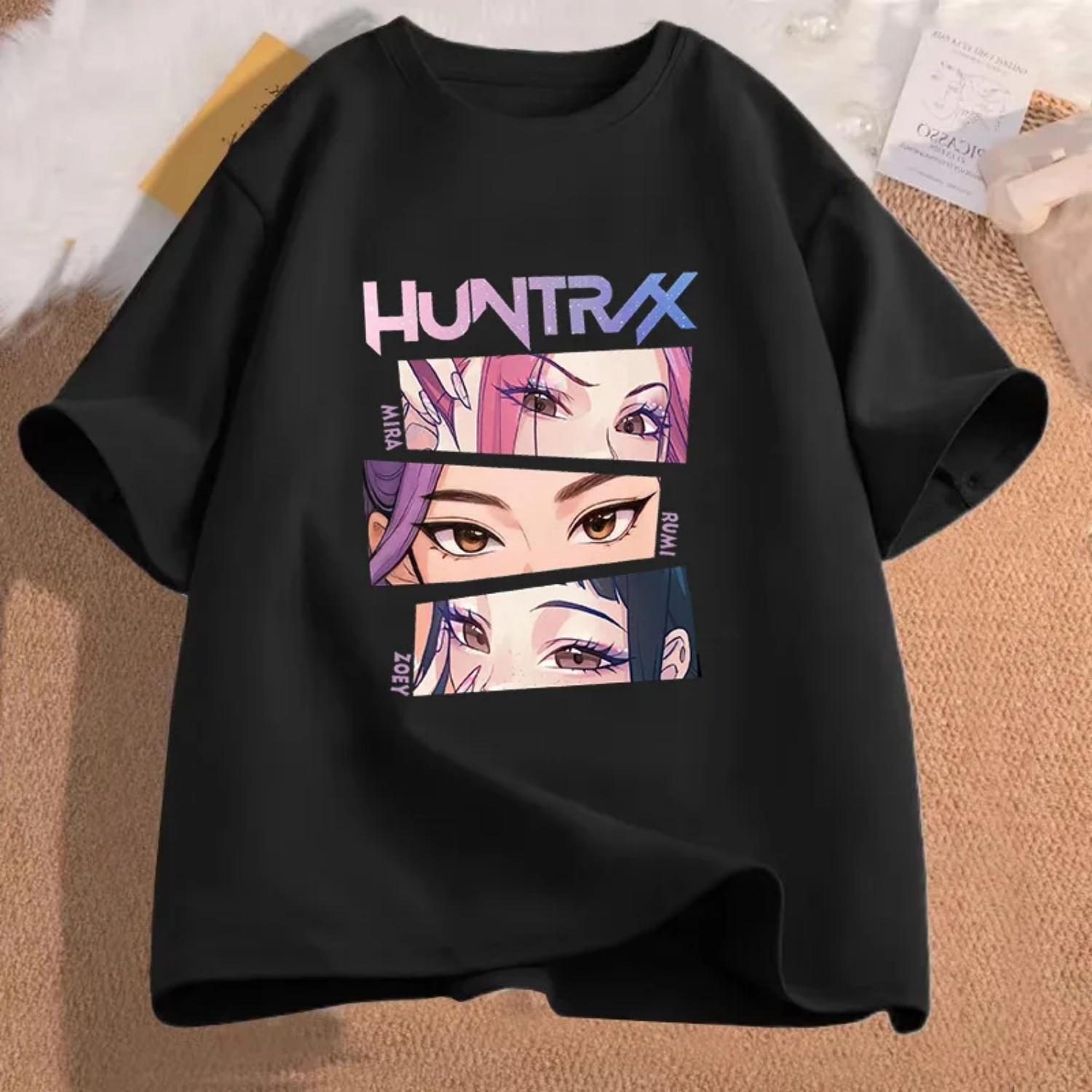 

Kpop Demon Hunters T Shirt Comfort Colors Tee Men and Women Shirt Gift for Kpop Fan Mira Rumi Joey Idol Group Huntrix Merch Tops S разноцветный