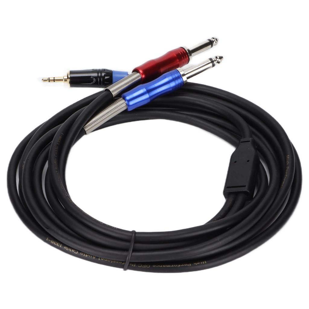 TC195BULS01 3,5 mm auf Dual 1/4 Zoll Monophon Audio-Adapterkabel für Audiogeräte 3m