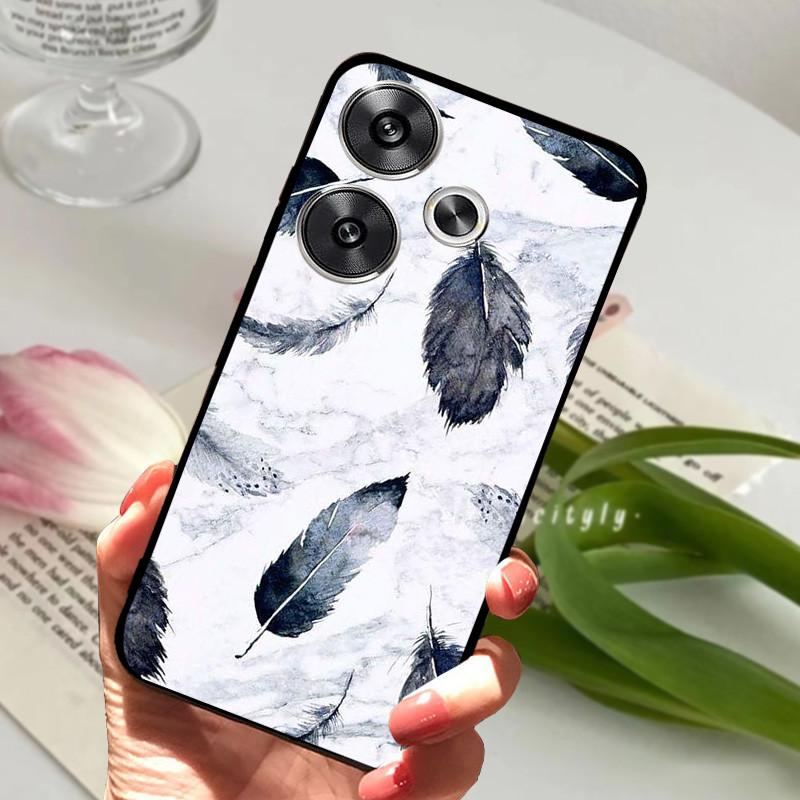 For POCO F6 Pro 5G Case POCOF6 Shockproof Soft TPU Silicone Phone Cover For Xiaomi POCO F6 Pro Capa F 6 Cartoon Matte Bumper