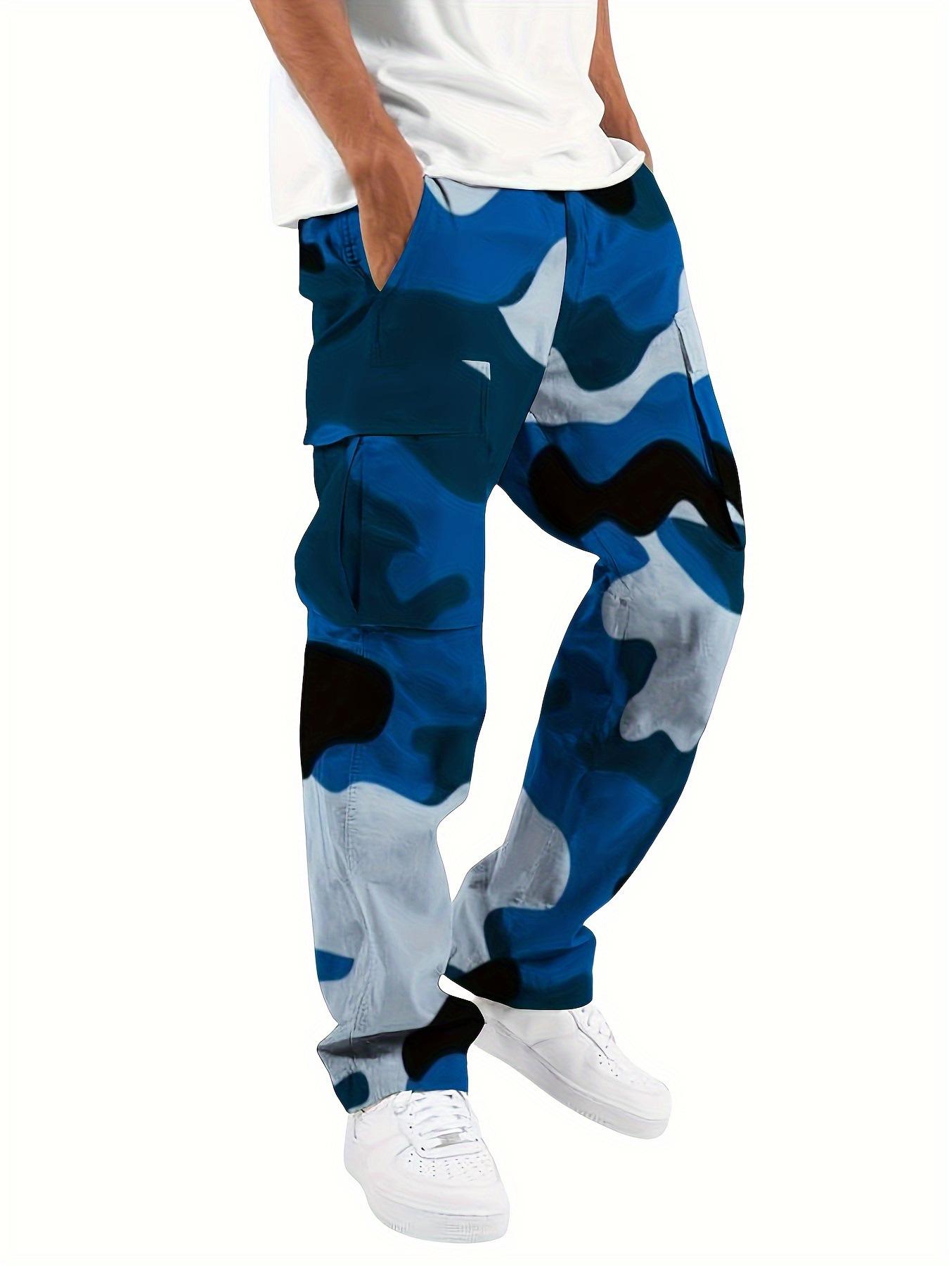 

Мужские брюки карго камуфляжной расцветки на кулиске - Универсальные, повседневные, с многокарманным дизайном для весны и осени. XXL