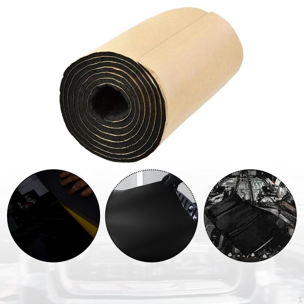 Sound Heat Insulation Mat 200cm 10mm Thickness Pad Noise Reduction for Trunks Engine