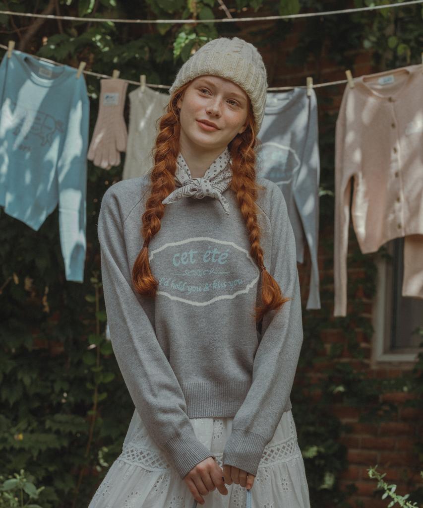 Ssettette Frank Signboard Cashmere Knit_Gray