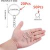 20/48cs/Lot Keychain Open Jump Rings Jewelry Making Accessories Kits for DIY Key Chain Key Ring Pendants