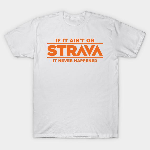 Men Black Print T-shirt If It Ain T On Strava It Never Happened No-Cut Transfer Paper Print Cotton Tshirt L белый