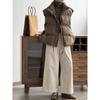 Winter Fashion Short Padded Vest Women Warm Thicken Sleeveless Jacket Cotton Coat