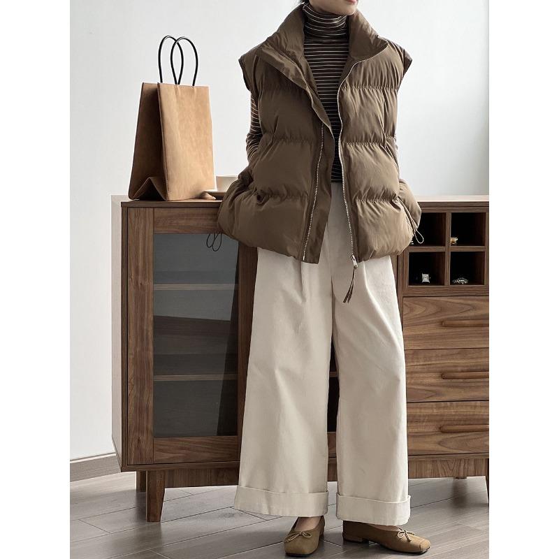 Winter Fashion Short Padded Vest Women Warm Thicken Sleeveless Jacket Cotton Coat