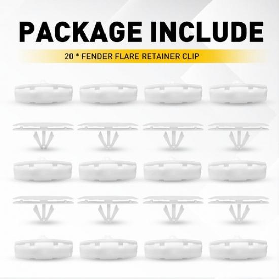 20pc Full Fender Flare Hardware Clip Mounting Kit For 2018-20 Jeep Wrangler JL A