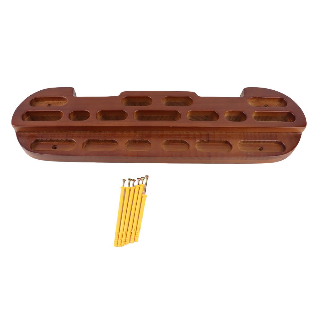 Wooden Hangboard Grip Strengthening Compact Long Lasting Rock Climbing Fingerboard for Pull Up Training