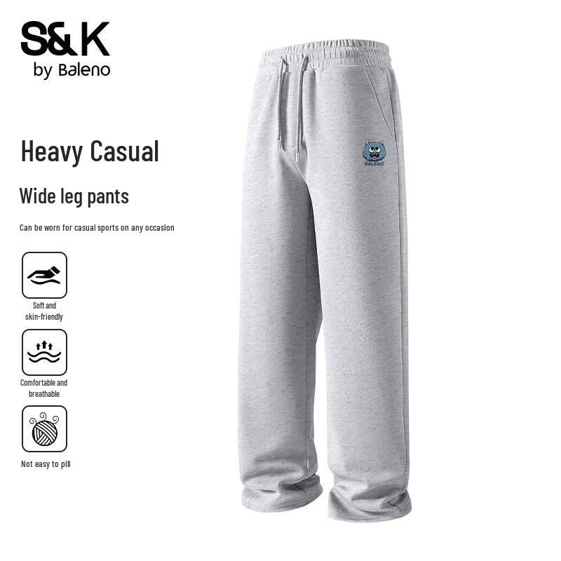 Baleno S&K Men's Cartoon Print Loose Wide-Leg Trousers