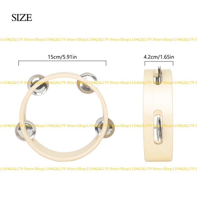 A1A2 Round Handbell Musical Tambourine Percussion Drum Musical Instrument