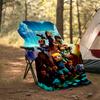 Minecraft Theme Printed Blanket - Perfect for Couch, Bed, Travel & Outdoor Use | Machine Washable, Cozy & Durable.