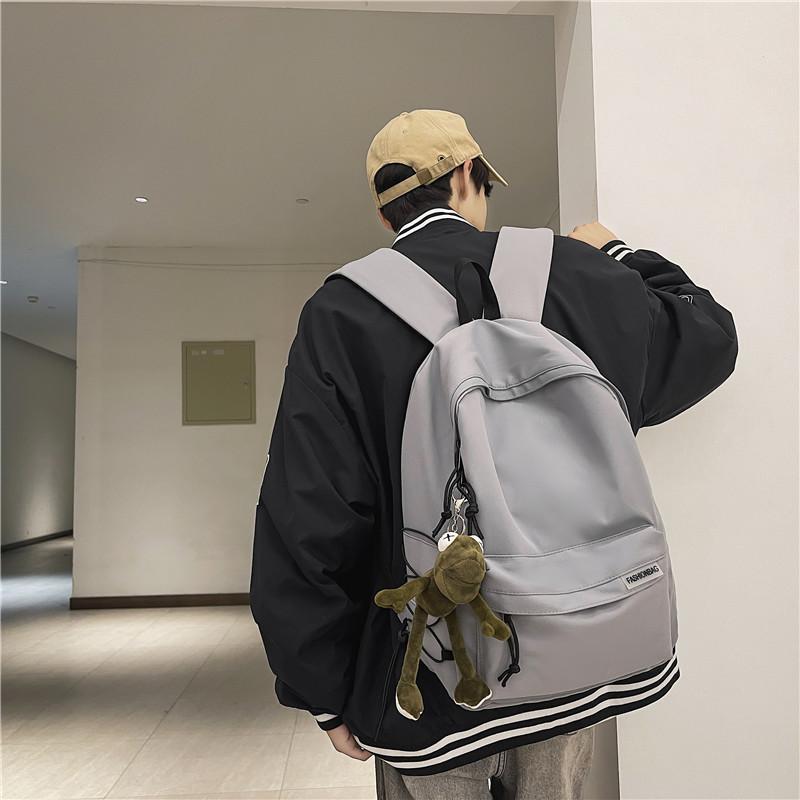 Schoolbag Simple Solid Color Computer Backpack Female University High School Schoolbag Mori Large-capacity Campus Nylon Backpack Manufacturer