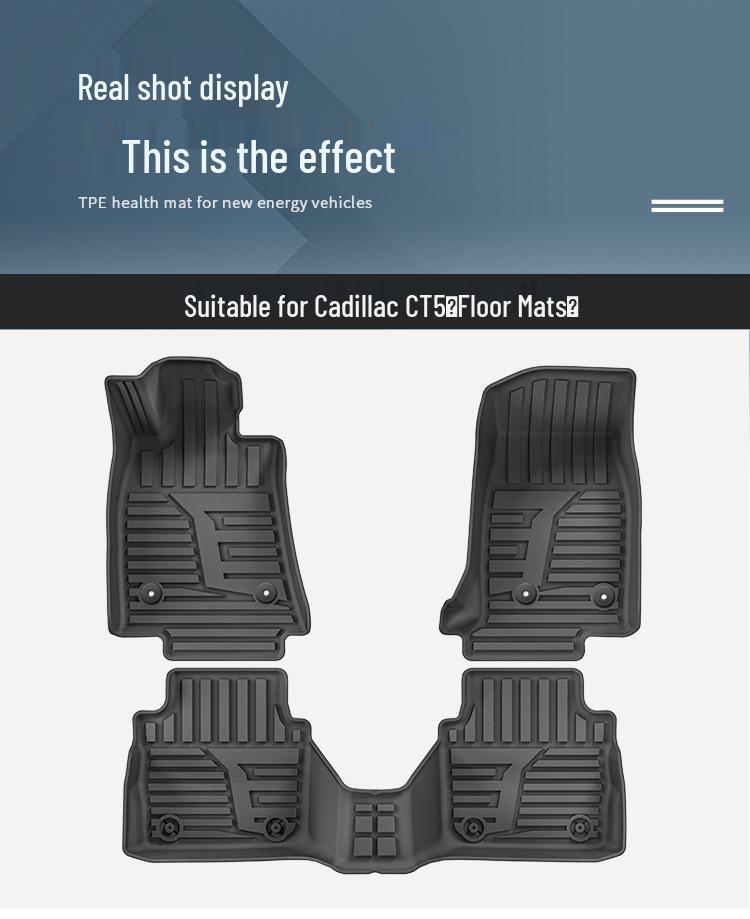 Eco-Friendly TPE Floor Mats & Trunk Mat for 2024-2025 Cadillac CT5