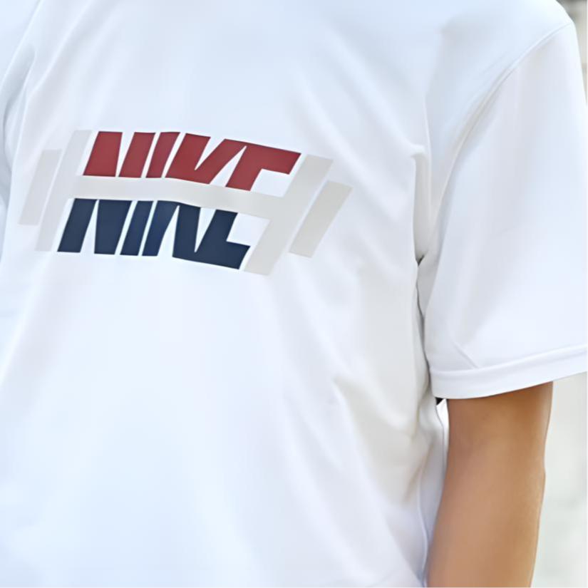 Nike T Shirts Men's White Crew Neck Moderate Straight Fit CT6471-100