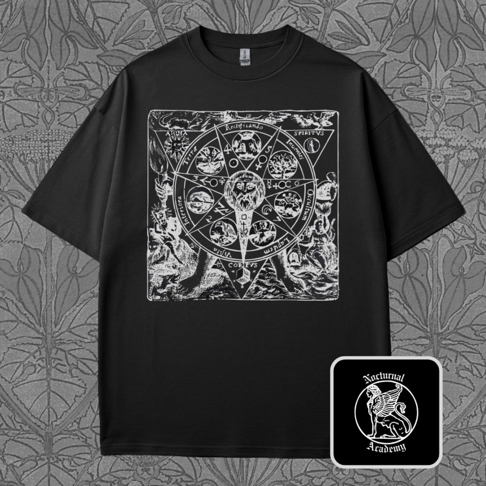 Hermetic Arcanum T-Shirt: Alchemy, Rosicrucian, Occult Symbolism 2XL