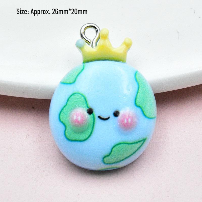 Cartoon Cloud & Rainbow Keychain Pendant - Cute Resin Glossy Jewelry Accessory
