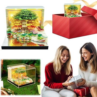 Time Piece Calendar 2026 Desk Calendar 3D Calendar 2026 3D Memo Pads Calendar Christmas Gift for Colleague Friend Desktop Decor