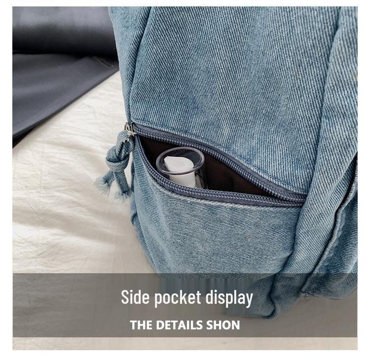 Geantă Crossbody din Denim pentru Femei - Capacitate Mare, Multi-Buzunare, Geantă de Umăr Casual Versatilă