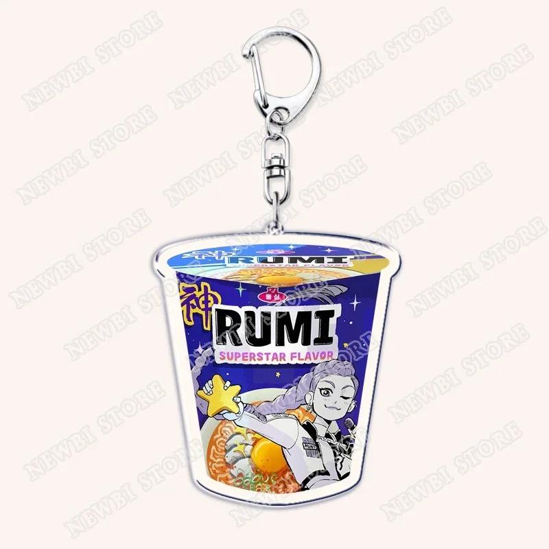 Caçadores de Demônios Huntrix Kpop Saja Boys Chaveiros para Acessórios Bolsa Rumi Zoey Jinu Ramen Ramyeon Chaveiro Joias Presentes para Fãs