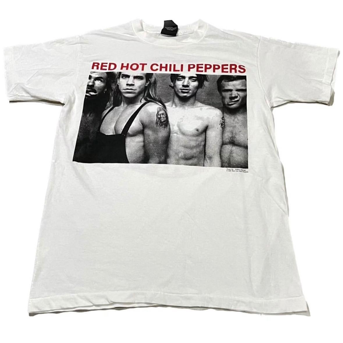Red Hot Chili Peppers Vintage Graphic Red Logo On Back XL White T-Shirt REPRINT XXXXL