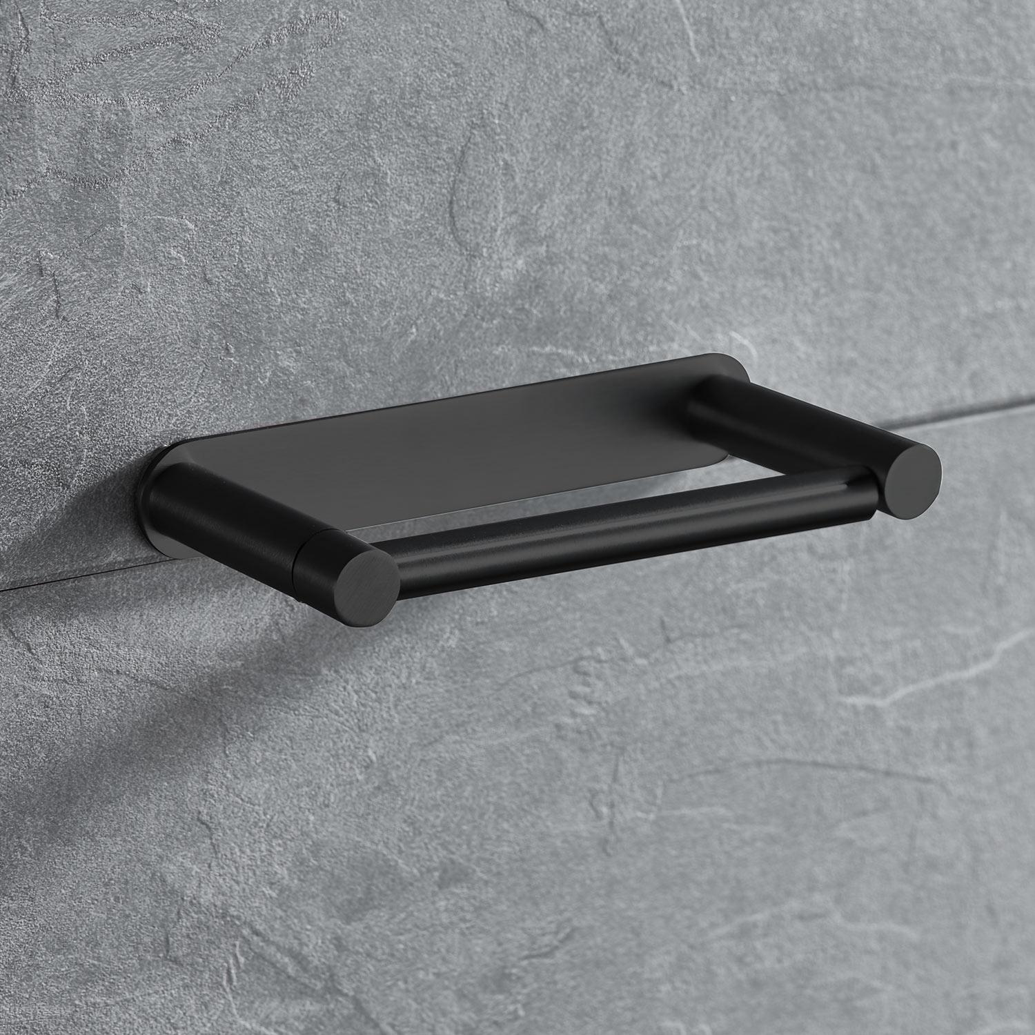 

Держатель для туалетной бумаги Квадратный держатель для туалетной бумаги Не требует сверления Держатель для туалетной бумаги Самоклеящийся чёрный