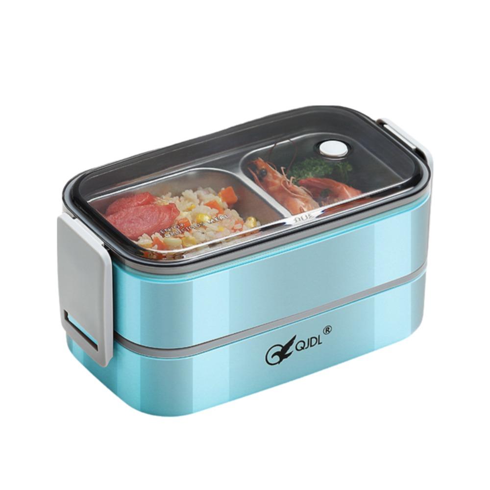 Compartments Food Container Microwavable Food Storage Box Portable 2 Layer Lunch Box  Worker