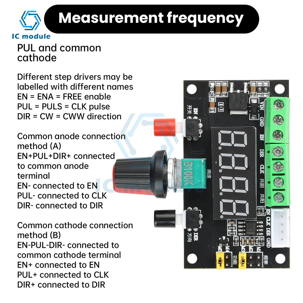 12V 24V Schrittmotorsteuerung mit PWM-Pulssignalgenerator, Umkehrbare Drehung & Geschwindigkeitsregelung für die Automatisierung