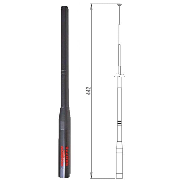 Daiichi Denpa Kogyo SRH776 144/430 & 120/150/300/450MHz reception compatible handy rod antenna