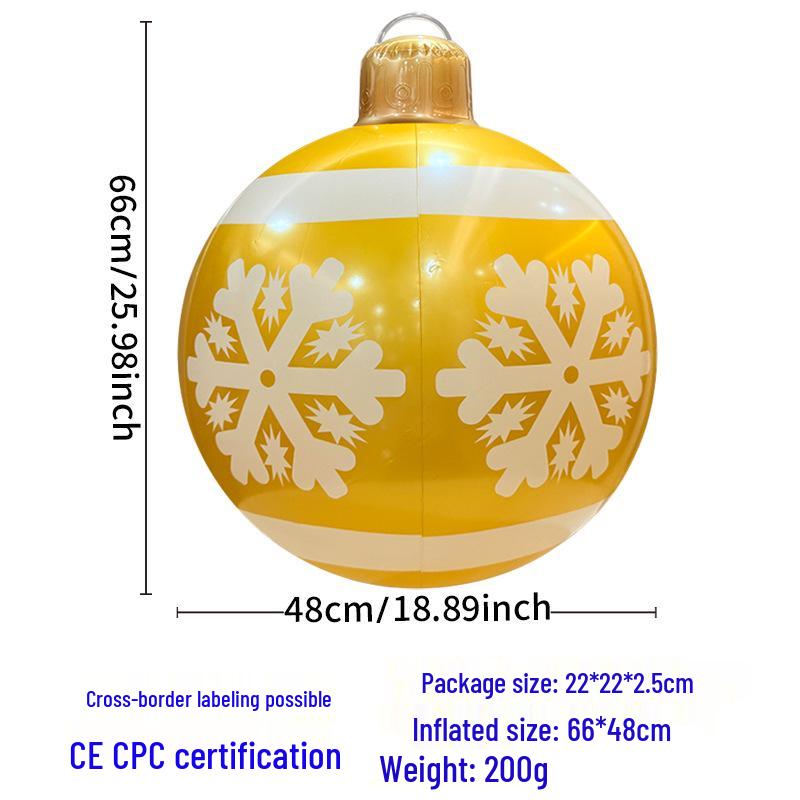 Inflatable Outdoor Christmas Ball Lantern for Courtyard Decoration