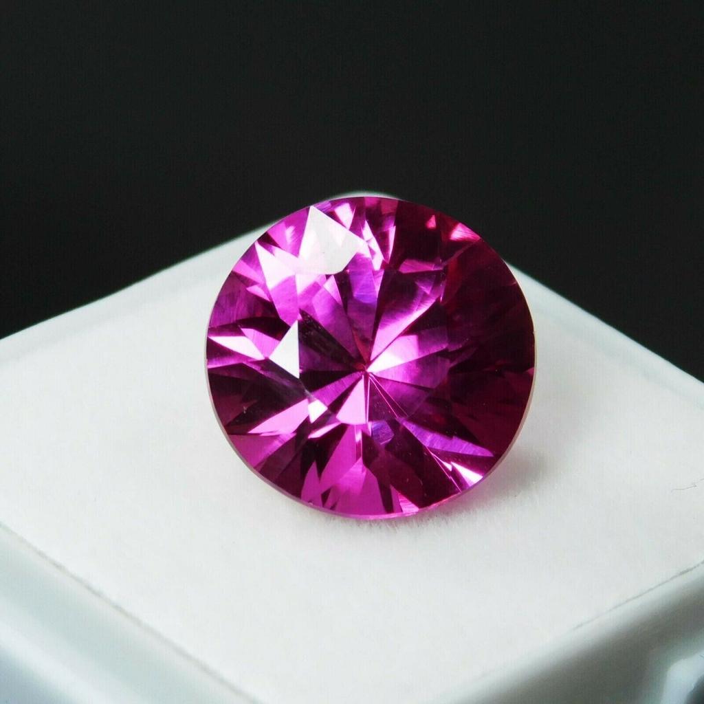 Natural Pink Sapphire Loose Gemstone 10.60 Ct Round Shape September Birthstone for Gem Collections