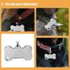 Bone Shape Stainless Steel Pet Tags for Dog Collar Use 40Pcs Set