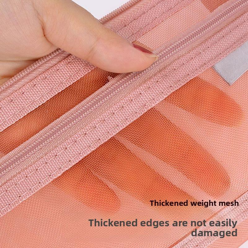 Enkel Stor Kapacitet Studentpennskrin Genomskinlig NätDesign Högt Estetiskt Värde Ins Korea Japansk ProvPennskrin