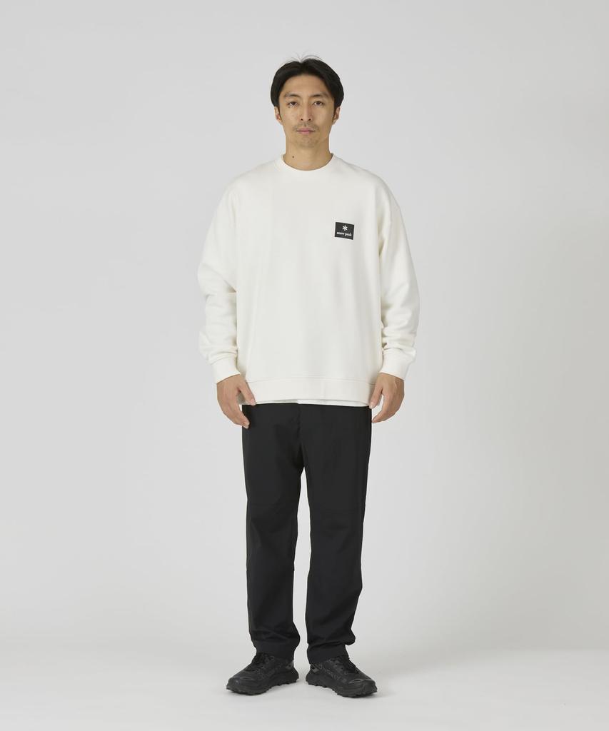 Snow Peak New Standard Square Logo Pullover Tops Pullover Off White Size S NSD-SW-25AU001 Men's Women's