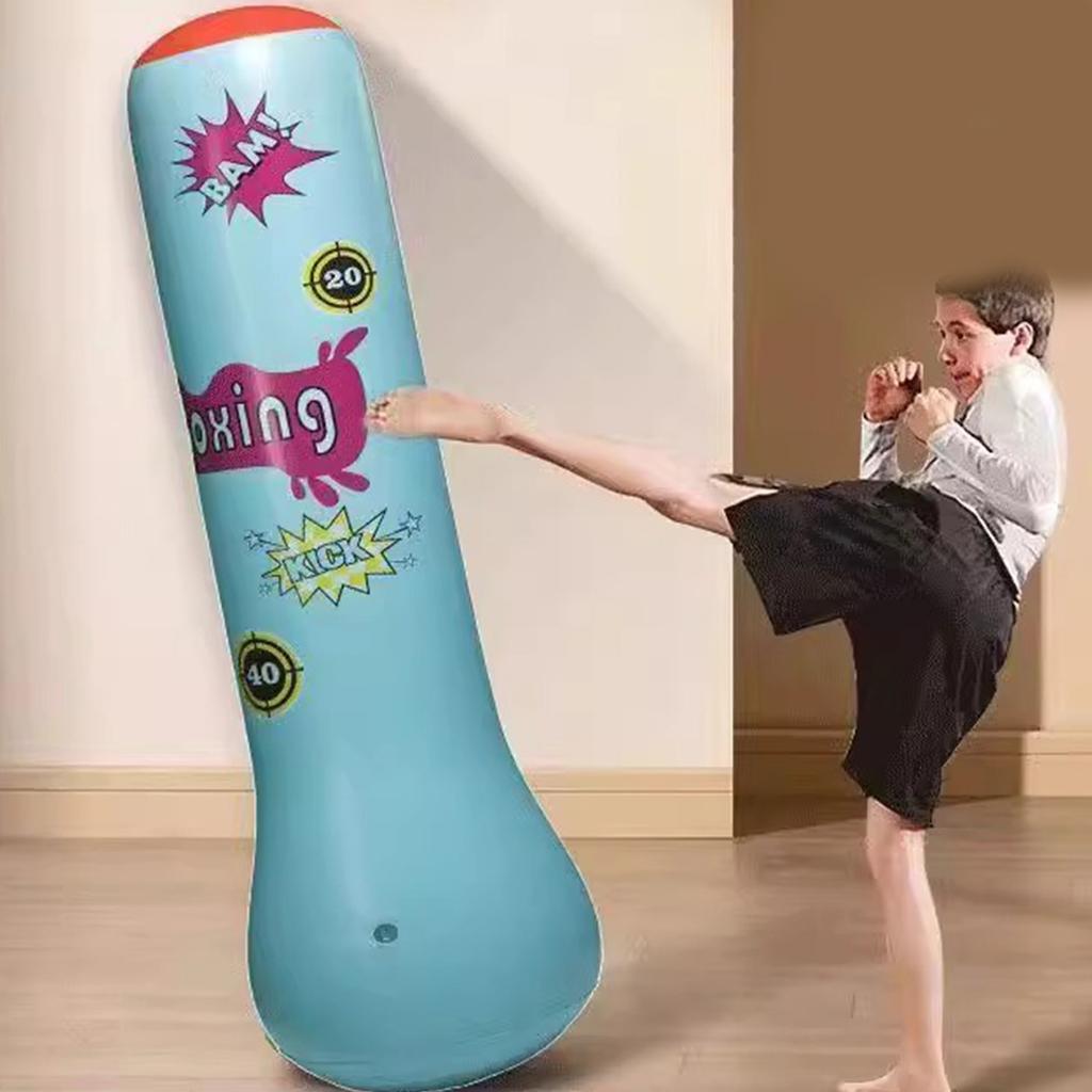 Nadmuchiwany Worek Bokserski Dzieci Kopanie Boks Kolumna Worek Treningowy Dzieci Boks Cios Kopanie Zabawka Młodzieżowy Sprzęt Fitness