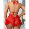 Woman Lingerie Open Crotch Lace Underwear Hot One-piece Bodysuit Costume Sexy Babydoll Wedding Sleepwear