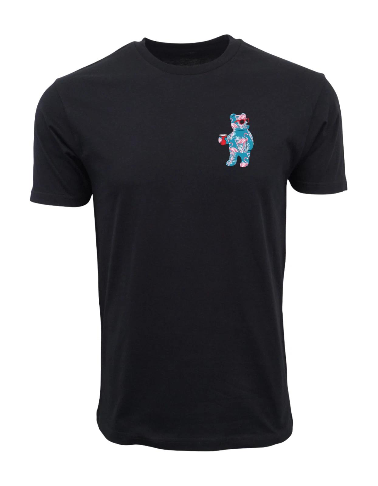 Men s Casual Graphic FLAMINGO TROPICAL BEAR MENS T SHIRT T-Shirt XXXL