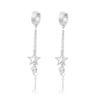 Stainless Steel Earrings Jewelry Love Star Tassel Pearl Earrings Ear Clips for Women Titanium Steel Water Drop Pearl Ear Clips