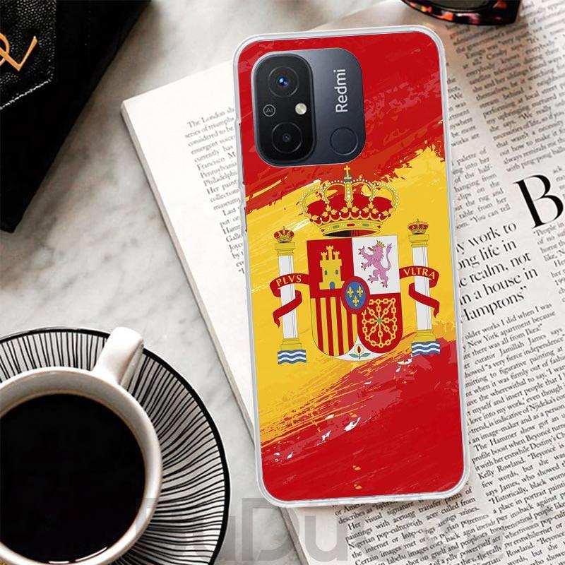 Spain Coat Of Arms Flag Cover For Xiaomi Redmi 12 12C 10 10C 9 9C 9T 9A Phone Case 10A 8A 8 7A 7 6A 6 Pro K60 K20 K40 S2 Print C
