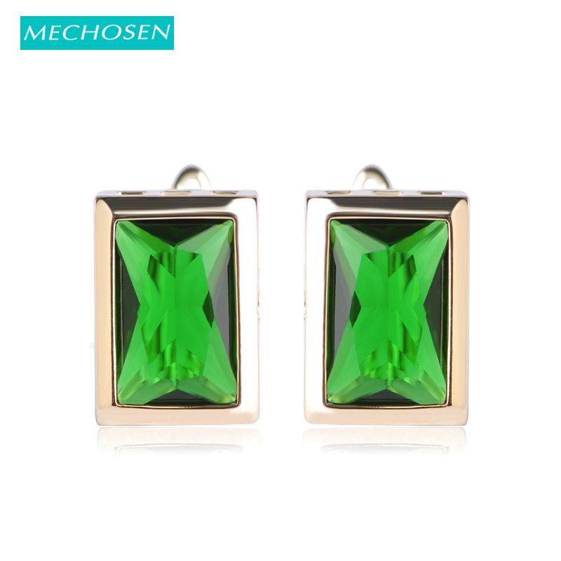 

Серьги-гвоздики в европейском стиле для женщин, подвески с кубическим цирконием, австрийский кристалл Brincos Mujer, аксессуары для ушей с английским замком зелёный