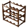 Simple Red Wine Rack Solid Wood Display Stand for Home or Bar Counter