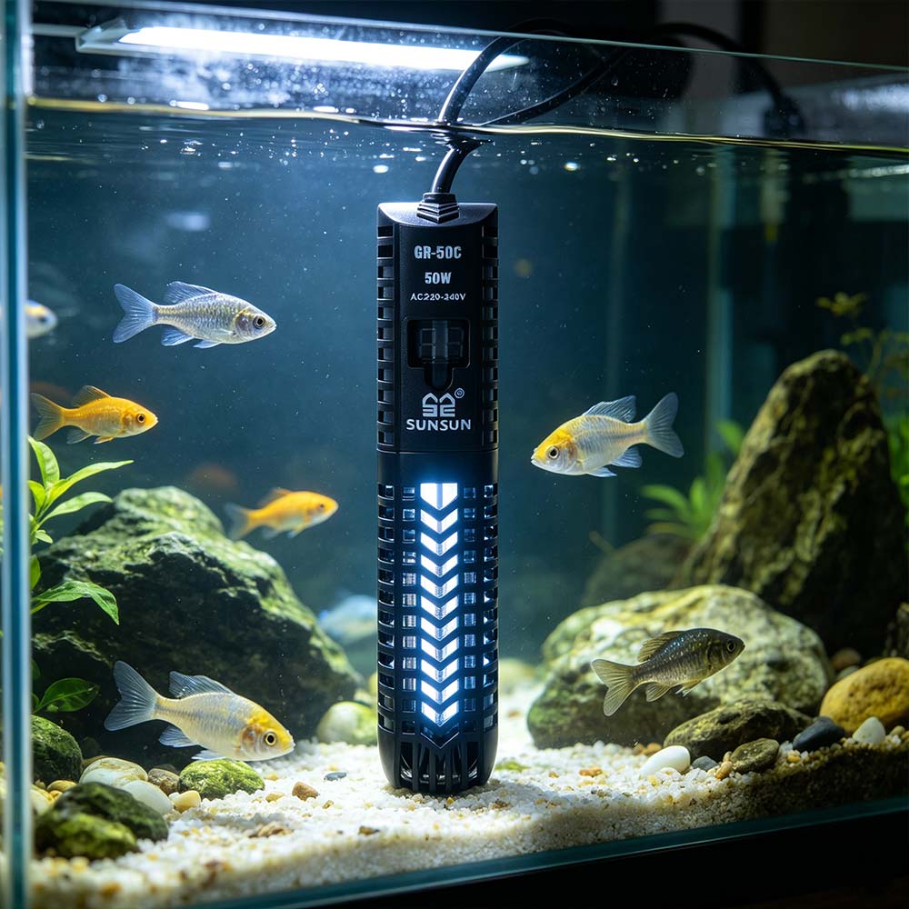 Quartz Glass Aquarium Submersible Heater 50-500W Adjustable Water Heating Rod  Fish Tank