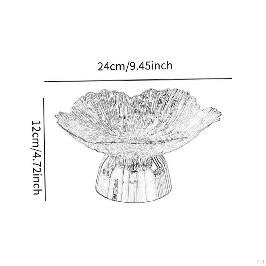 Decorative Pedestal Bowl Dish Holder Dessert Display Stand Decor Fruit Basket Serving Tray for