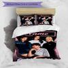 3PC Custom Name "Name Group Fashion" Bedding Set Printed  Bedding Set Duvet Cover Closure Includes 1 Duvet Cover & 312 Pillowcases for Bedroom