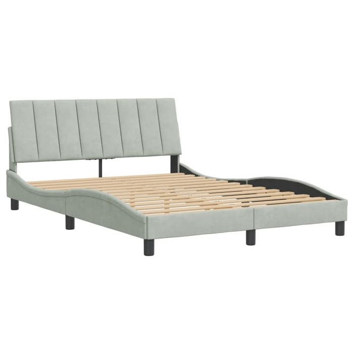 VidaXL Cadre de Lit avec Tête de Lit, Lit Rembourré, Sommier à Lattes, Lit Double, Lit Adulte de Chambre à Coucher 3207849