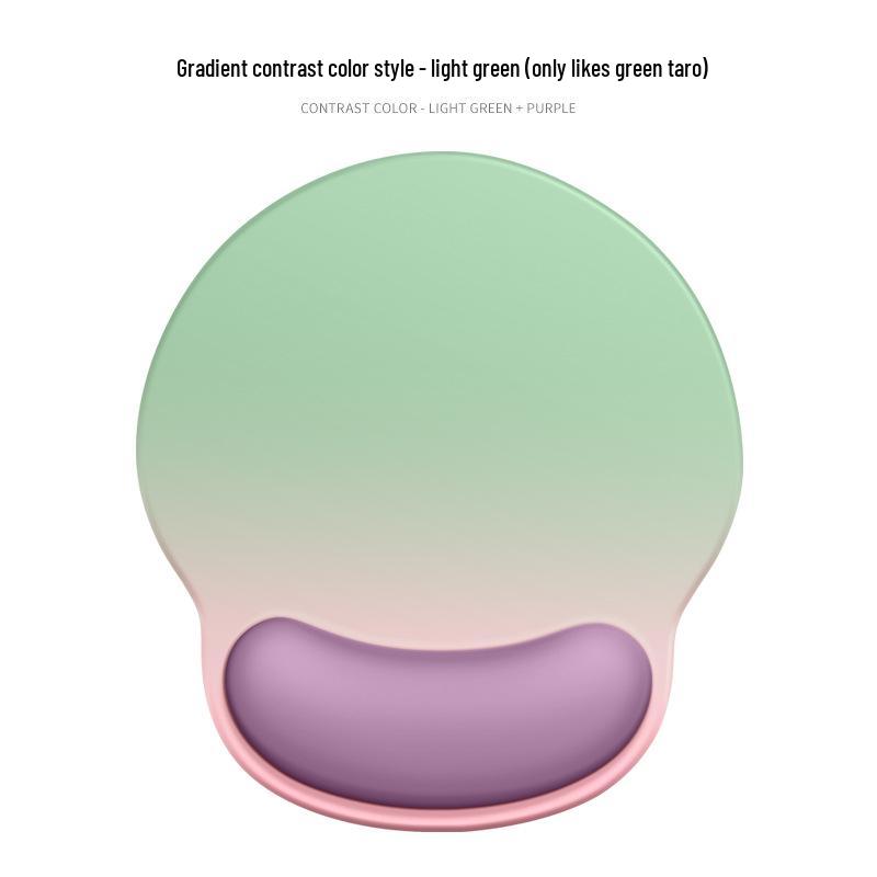 Gradient Mouse Pad with Silicone Wrist Support - Non-Slip Hand Rest for Girls