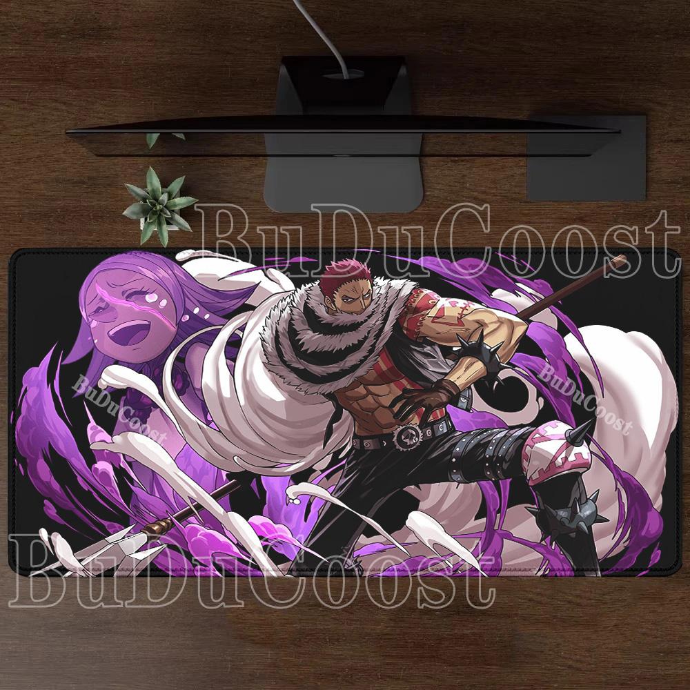 Luffy Roronoa Zoro One Piece Gaming XXL Mouse Pad anime HD printing Mousepad PC Keyboard overlock Non-Slip base Office Desk Mat