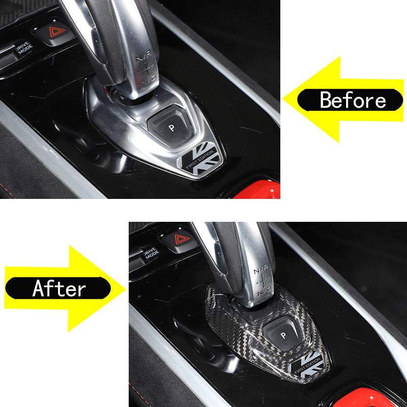 Real Carbon Fiber For Lotus EMIRA 2025-2025 Center Control Shift Base Panel Cover Sticker Car Interior Accessories