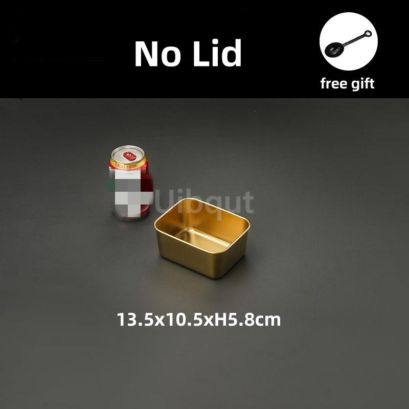 

Korean gold tray Stainless Steel Preparation Plate seasoning box Dish Hot Pot Food Storage Plate Tiramisu Creative serving tray