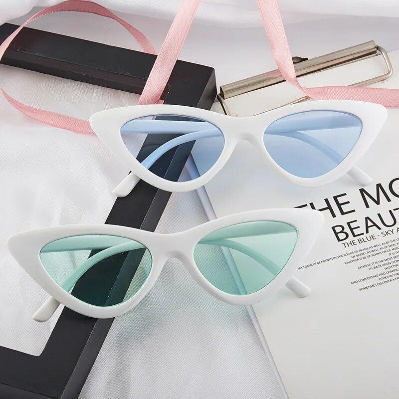Vintage Cat Eye Sunglasses Women Sexy Retro Small Cat Eye Sun Glasses  Designer Colorful Eyewear For Female